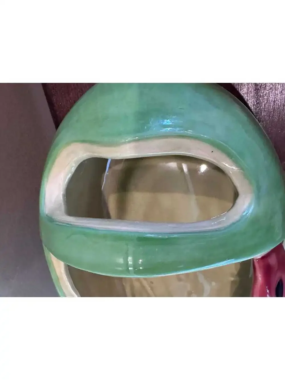 Ceramic Watermelon-Shaped Bowl with Handles
